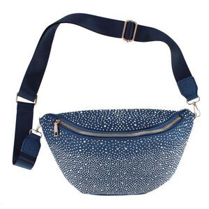 CTM Women's Rhinestine Studded Fanny Pack